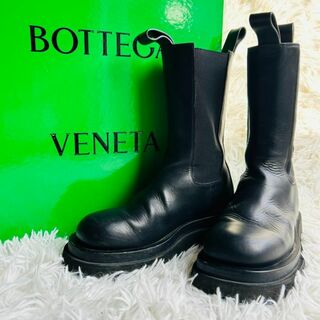ボッテガヴェネタ(Bottega Veneta)の美品 ボッテガヴェネタ ラグ サイドゴアブーツ ラグ チェルシー ミドル 36(ブーツ)
