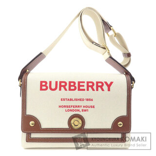BURBERRY - BURBERRY ロゴ ショルダーバッグ キャンバス レディース