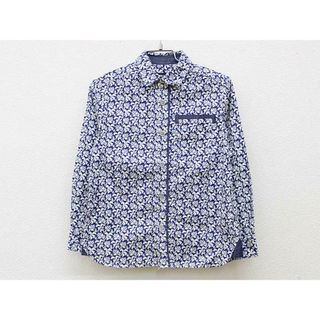 コムサデモード(COMME CA DU MODE)の【春物 新入荷!】▼コムサ・フィユ/COMME CA FILLE▼120cm シャツ 紺×アイボリー 【中古】 子服 キッズ 男の子 春秋 tops 413042(シャツ/カットソー)