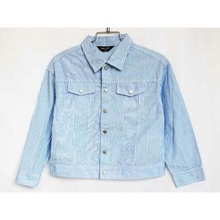 コムサデモード(COMME CA DU MODE)の【春物 新入荷!】[コムサ・フィユ/COMME CA FILLE]110cm 長袖シャツ/シャツブルゾン ブルー×白【中古】子供服 キッズ kids 男の子 春 tops 913042(シャツ/カットソー)