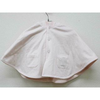 コムサデモード(COMME CA DU MODE)の【春物 新入荷!】▼コムサ・フォセット/COMME CA FOSSETTE▼50-80cm ケープ/マント ピンク×白 リバーシブル【中古】 子服 キッズ ベビー服 baby 女の子 春秋 otr 413042(その他)