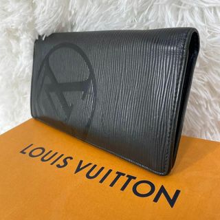 ルイヴィトン(LOUIS VUITTON)の極美品 ルイヴィトン ポルトフォイユ ブラザ エピ LVサークル ブラック 本革(長財布)