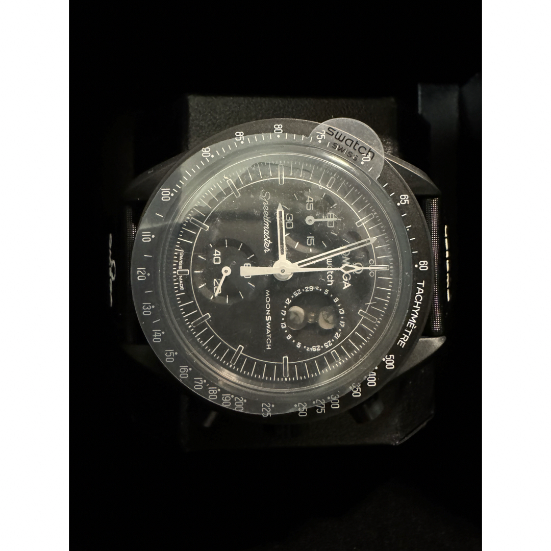 swatch(スウォッチ)の【最安値】オメガスウォッチ　スヌーピー　ブラック メンズの時計(腕時計(アナログ))の商品写真