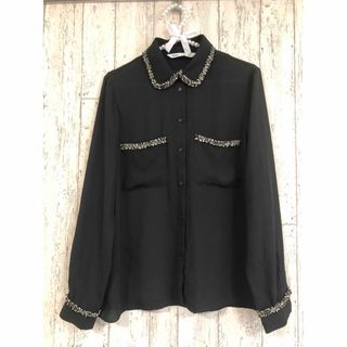 ザラ(ZARA)のZARA ポイントツイード　シャツブラウス(シャツ/ブラウス(長袖/七分))