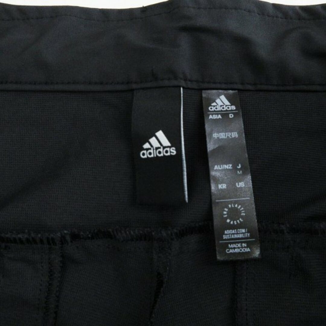 adidas(アディダス)のアディダス クォーターパンツ ウーブン 3/4 七分丈 ライン 黒 M ■SM スポーツ/アウトドアのランニング(ウェア)の商品写真