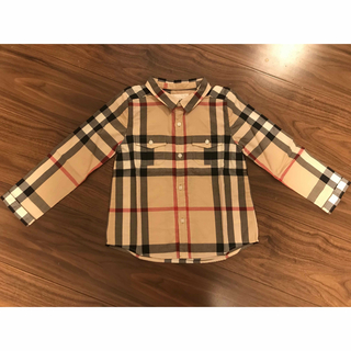 BURBERRY - 新品　バーバリー　シャツ　100　長袖シャツ　襟付きシャツ　羽織り　フーマル