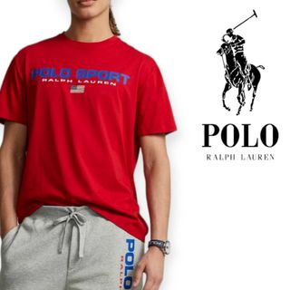 ポロラルフローレン(POLO RALPH LAUREN)の【新品タグ付き】ポロスポーツ　センターロゴ　プリント　Tシャツ　復刻　L(Tシャツ/カットソー(半袖/袖なし))