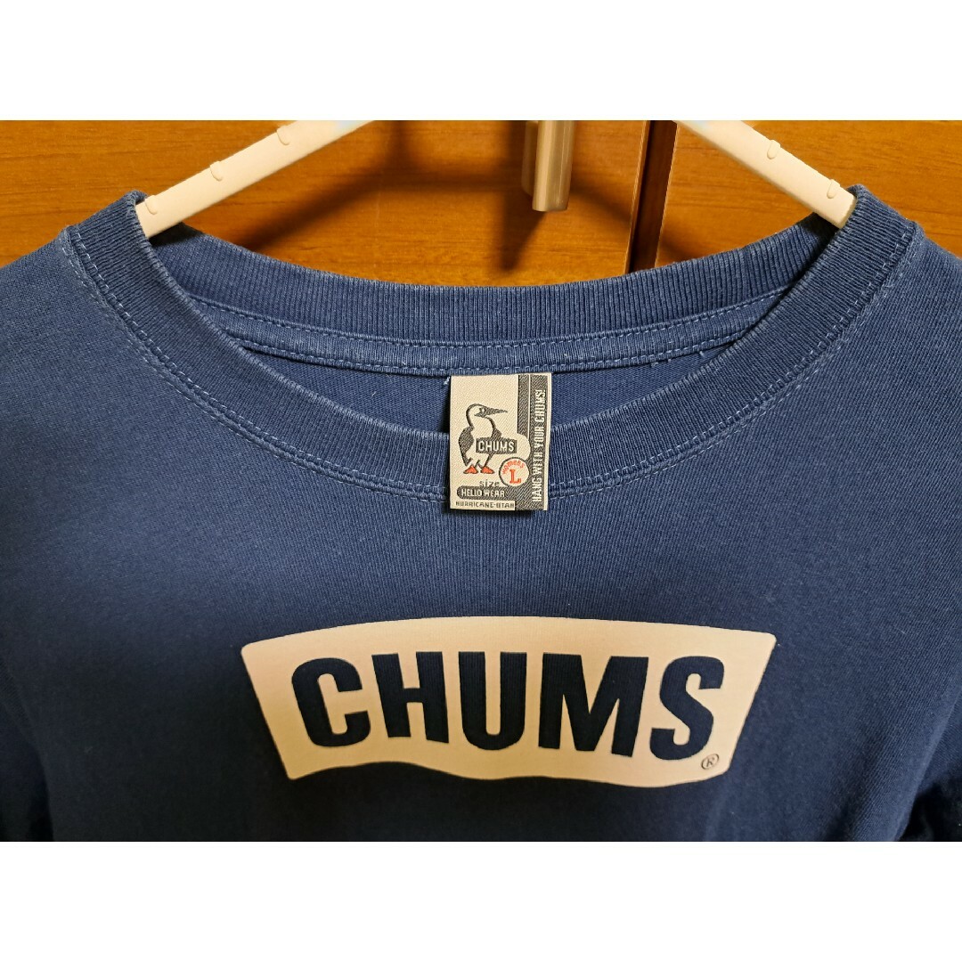 CHUMS(チャムス)のCHUMS 半袖 Tシャツ ネイビー×ホワイト Womens L レディースのトップス(Tシャツ(半袖/袖なし))の商品写真