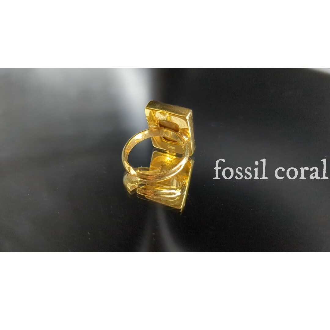 最新作☆海の力を秘めた癒しの石『フォッシルコーラル』 レディースのアクセサリー(リング(指輪))の商品写真