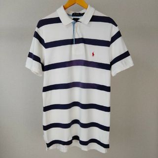 ポロラルフローレン(POLO RALPH LAUREN)のポロラルフローレン　ポロシャツ　半袖　ワンポイントロゴ　古着　ボーダー　シンプル(ポロシャツ)