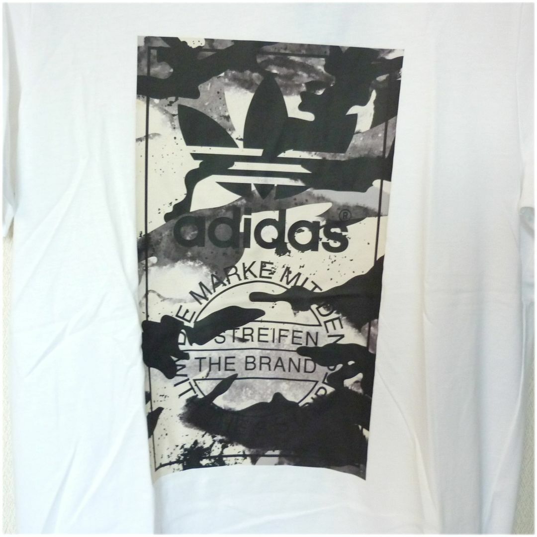 Originals（adidas）(オリジナルス)の新品(メンズXL)アディダスオリジナルス 白カモシュータンTシャツ トレフォイル メンズのトップス(Tシャツ/カットソー(半袖/袖なし))の商品写真