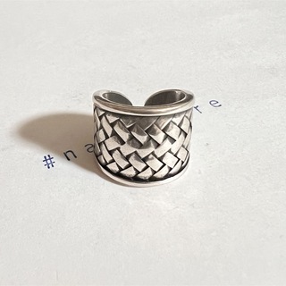 シルバーリング 925 銀 クラフト フェイク  スケイル 鱗 韓国 指輪⑤b(リング(指輪))