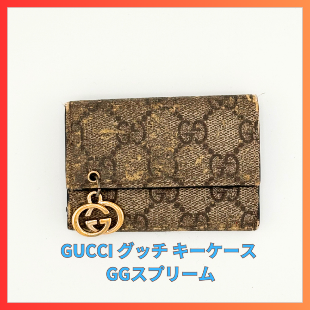 Gucci(グッチ)のGUCCI グッチ キーケース GGスプリーム レザー 革 ゴールド金具  レディースのファッション小物(キーケース)の商品写真