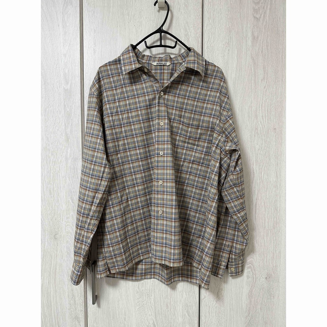 AURALEE(オーラリー)の【AURALEE】WASHABLE SUPER LIGHT WOOL CHECK メンズのトップス(シャツ)の商品写真