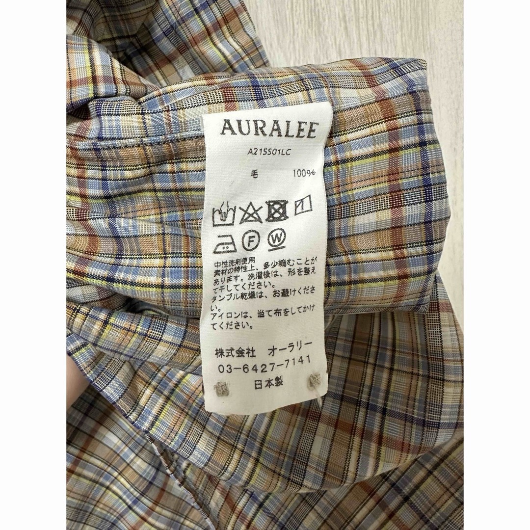 AURALEE(オーラリー)の【AURALEE】WASHABLE SUPER LIGHT WOOL CHECK メンズのトップス(シャツ)の商品写真