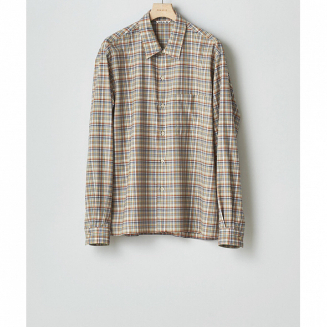 AURALEE(オーラリー)の【AURALEE】WASHABLE SUPER LIGHT WOOL CHECK メンズのトップス(シャツ)の商品写真