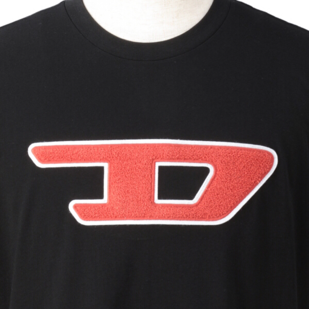 DIESEL(ディーゼル)のDIESEL Tシャツ S 00SY7A 0CATJ Dロゴ プリント ブラック メンズのトップス(Tシャツ/カットソー(半袖/袖なし))の商品写真