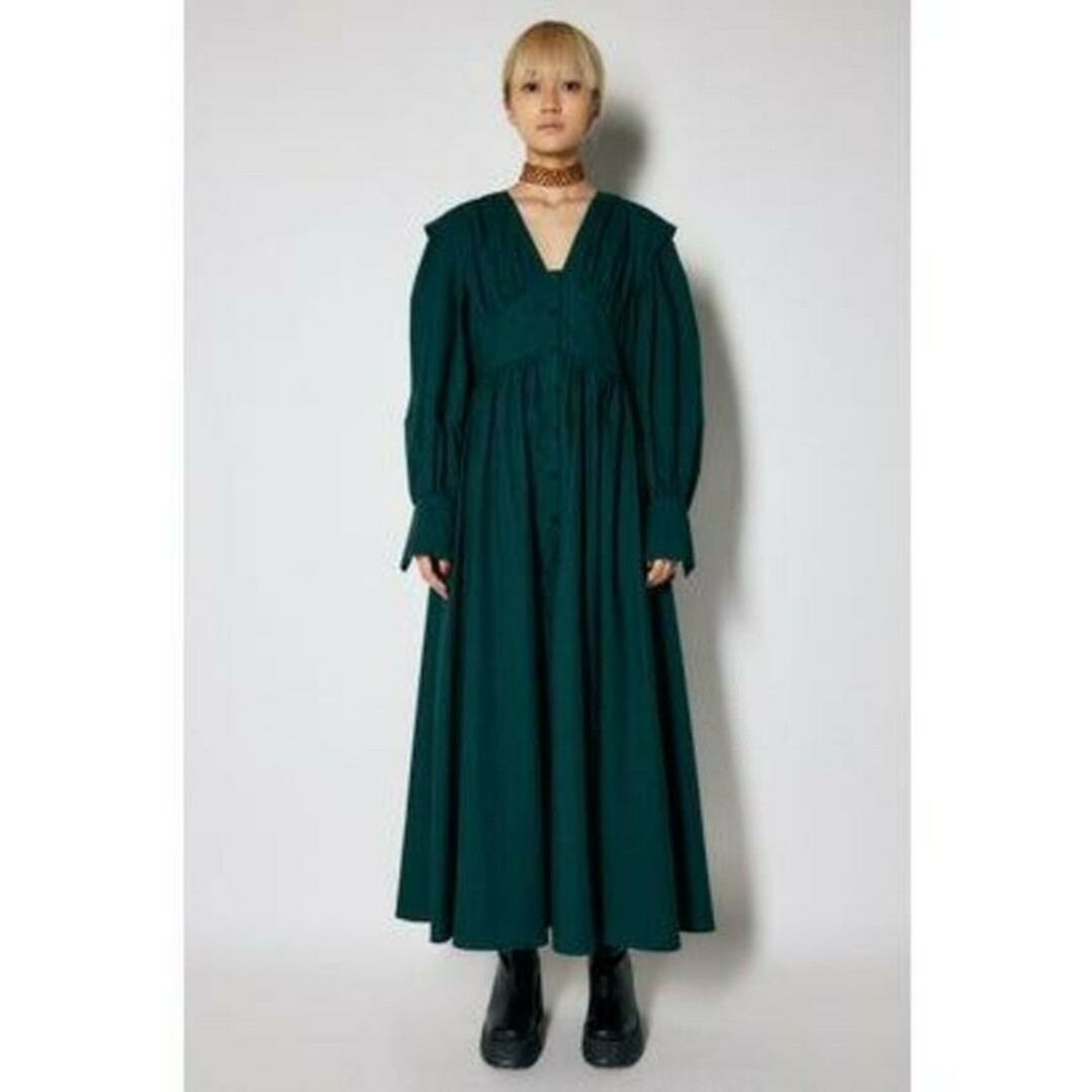 moussy(マウジー)のMOUSSY　POWER SHOULDER LONG DRESS　ワンピース レディースのワンピース(ロングワンピース/マキシワンピース)の商品写真