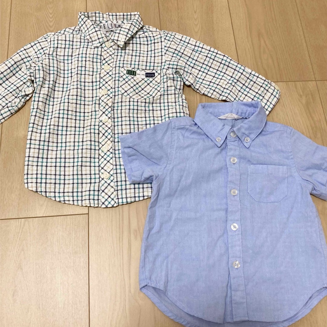 ELLE(エル)の95㎝シャツ２枚セット キッズ/ベビー/マタニティのキッズ服男の子用(90cm~)(Tシャツ/カットソー)の商品写真