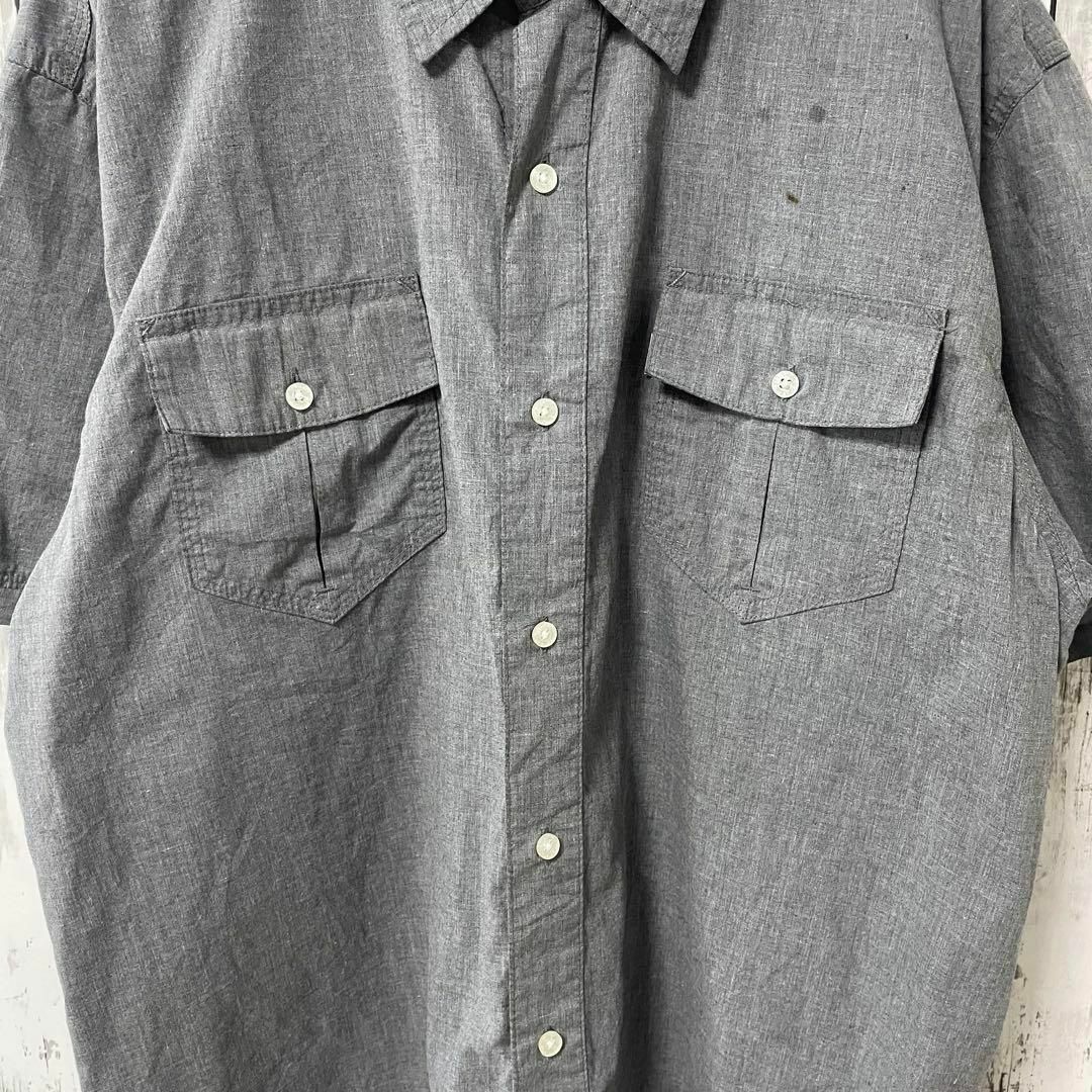 リーバイス アメリカ古着 コットン 半袖シャツ 胸ポケット グレー メンズ メンズのトップス(シャツ)の商品写真