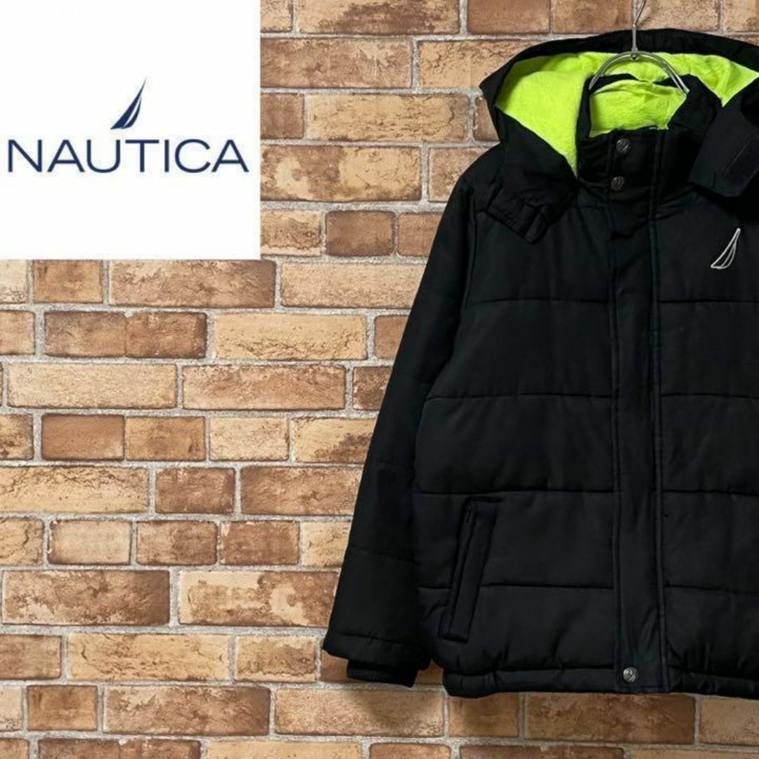 NAUTICA(ノーティカ)のノーティカ　ダウンジャケット　刺繍ロゴ　黒　肉厚　キッズ　フリース　S(8) その他のその他(その他)の商品写真