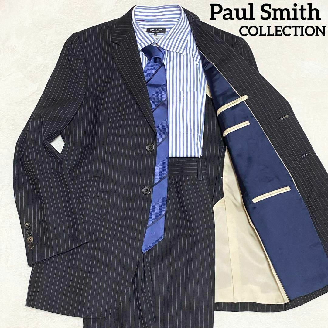 Paul Smith COLLECTION(ポールスミスコレクション)のポールスミスコレクション　スーツセット　ネイビー　Sサイズ　ストライプ柄 メンズのスーツ(セットアップ)の商品写真