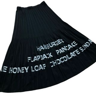 PLEATS PLEASE ISSEY MIYAKE - 美品 プリーツプリーズ イッセイミヤケ ロングスカート 黒 ラバーロゴ