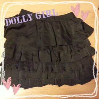 ドーリーガールバイアナスイ(DOLLY GIRL BY ANNA SUI)のDOLLYGIRL★フリルスカート(ひざ丈スカート)