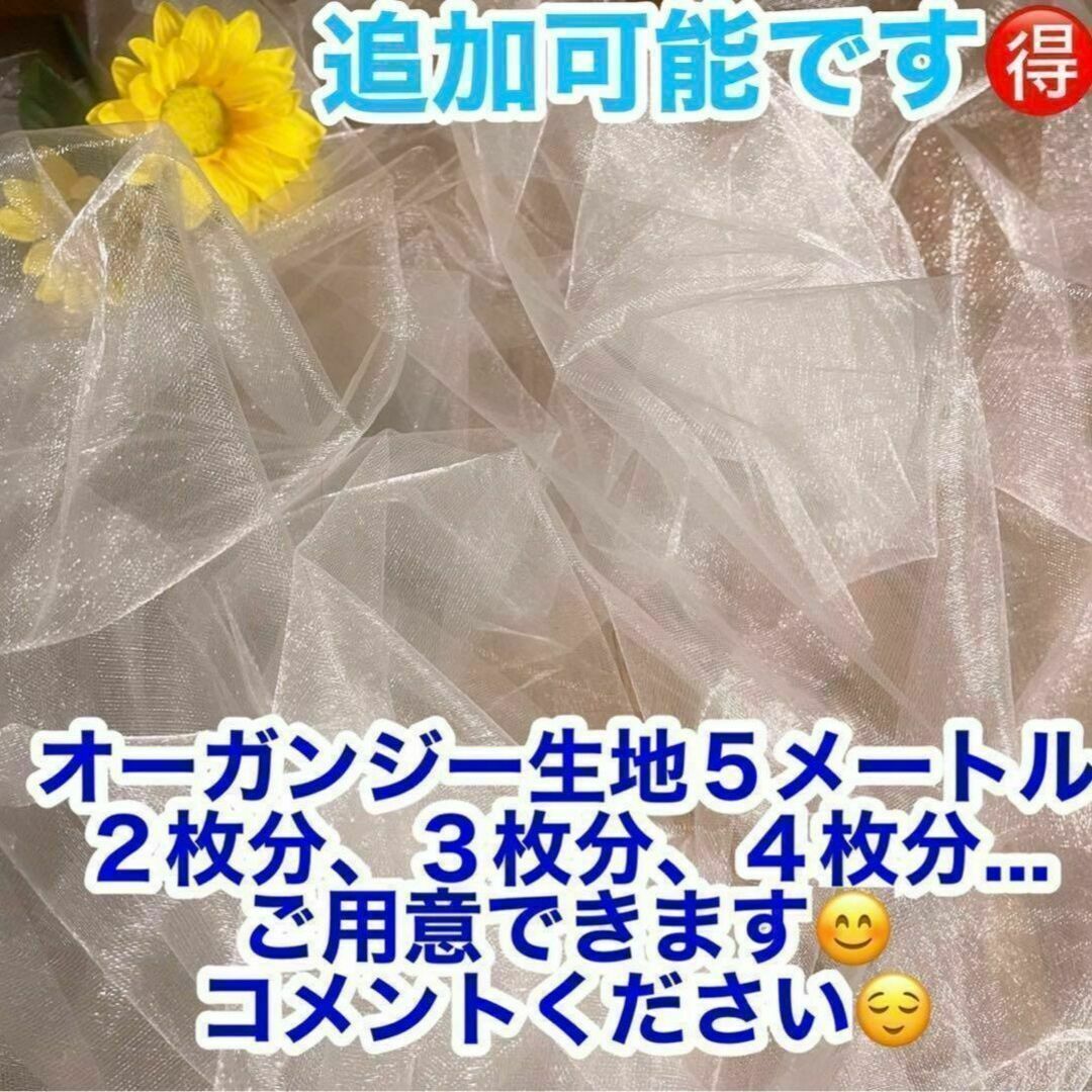 オーガンジー 生地 結婚式 ウェルカムスペース 布 チュール フォトブース ハンドメイドのウェディング(ウェルカムボード)の商品写真