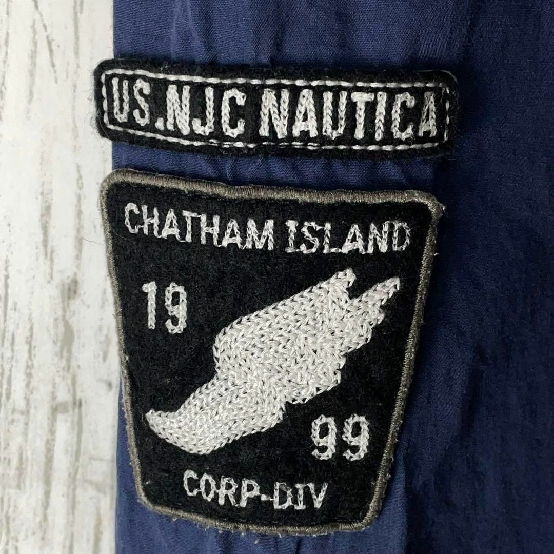 NAUTICA USA古着 ビックサイズ 長袖シャツ ワークシャツ 2XL 刺繍 メンズのトップス(シャツ)の商品写真