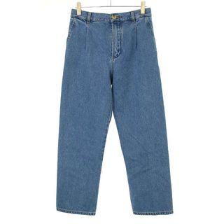 CristaSeya クリスタセヤ PLEATED TROUSERS 1タックデニムトラウザーパンツ インディゴ S