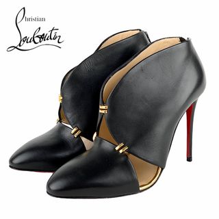 クリスチャンルブタン(Christian Louboutin)のクリスチャンルブタン Christian Louboutin ブーツ ショートブーツ 靴 シューズ レザー ブラック 黒 ゴールド ブーティ(ブーツ)