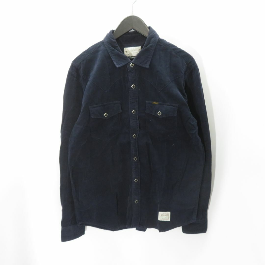 NEIGHBORHOOD(ネイバーフッド)のNEIGHBOURHOOD DEAD WOOD CORDUROY C-SHIRT Size-L 122AQNH-SHM03 NAVY  メンズのトップス(シャツ)の商品写真