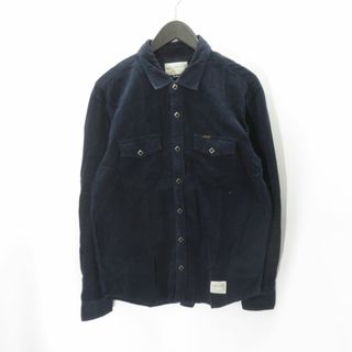 NEIGHBORHOOD - NEIGHBOURHOOD DEAD WOOD CORDUROY C-SHIRT Size-L 122AQNH-SHM03 NAVY 