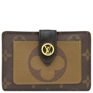 ルイヴィトン(LOUIS VUITTON)のルイヴィトン LOUIS VUITTON 二つ折り財布 ポルトフォイユ ジュリエット モノグラムキャンバス モノグラムリバースキャンバス モノグラム ゴールド金具 茶 LVサークル  M69432 RFID 【保存袋】【中古】(財布)