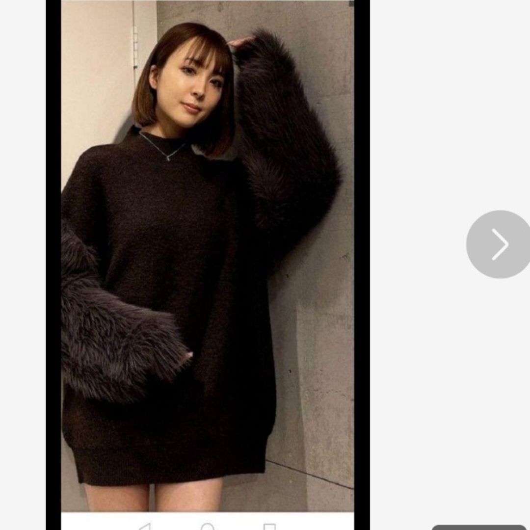 GYDA(ジェイダ)のGYDA シャギー ショルダー LOOSE ニット TOPS レディースのトップス(ニット/セーター)の商品写真