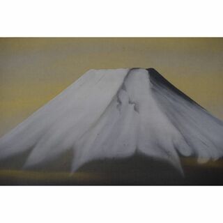 真作/岡本珠洸/富獄図/富士山図/横物/掛軸☆宝船☆Y-701(絵画/タペストリー)