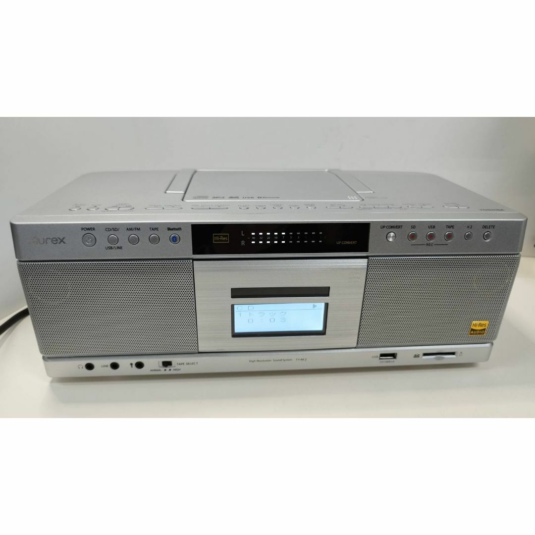 東芝(トウシバ)の【動作品】TOSHIBA SD/USB/CD ラジカセレコーダー TY-AK2 スマホ/家電/カメラのオーディオ機器(ポータブルプレーヤー)の商品写真