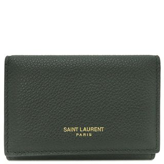 サンローラン(Saint Laurent)のサンローラン SAINT LAURENT キーケース ゴールドロゴ 6連 レザー グリーン ゴールド金具 緑 鍵入れ  360432【中古】(キーケース/名刺入れ)