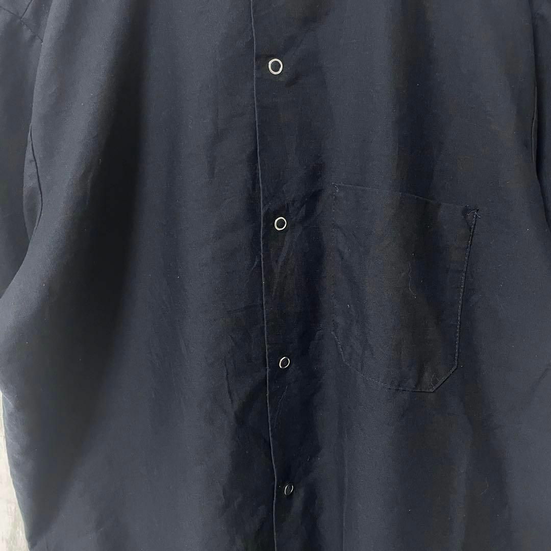 CHEF アメリカ古着 ワークシャツ 半袖シャツ 胸ポケット ブラック メンズ メンズのトップス(シャツ)の商品写真