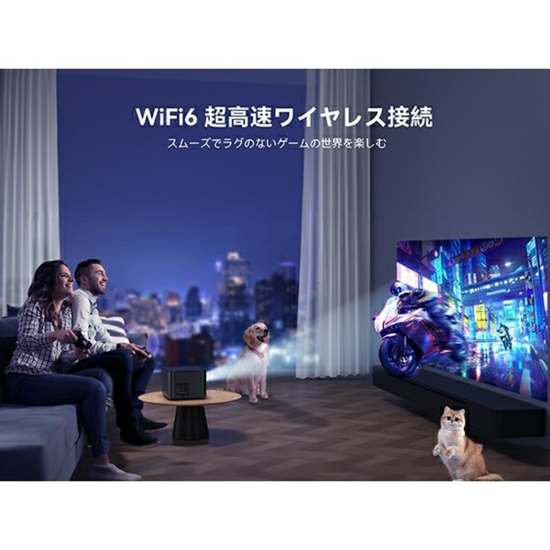 Aubor プロジェクター 4K Android TV 15000LM スマホ/家電/カメラのテレビ/映像機器(プロジェクター)の商品写真