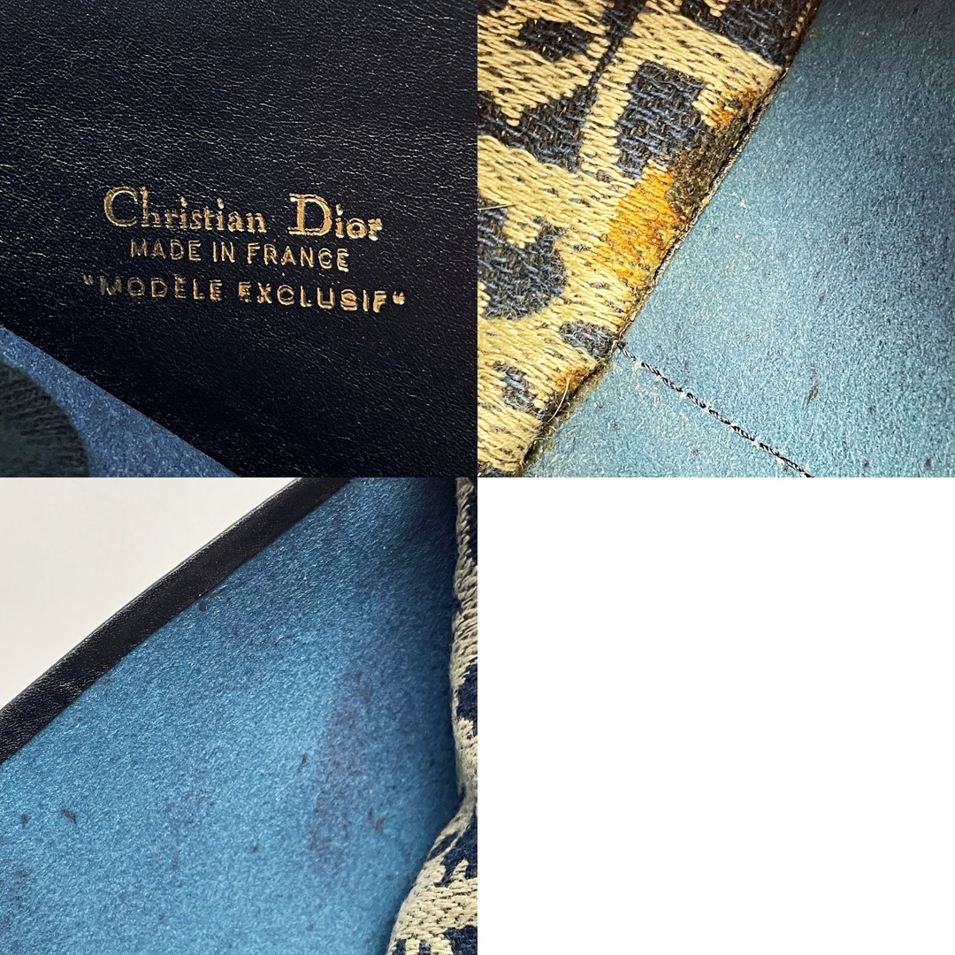 Christian Dior(クリスチャンディオール)の☆☆Christian Dior クリスチャンディオール トロッター MODELE EXCLUSIF ネイビー 2つ折り財布 キャンバス×レザー レディースのファッション小物(財布)の商品写真