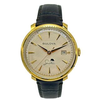 Bulova - BULOVA(ブローバ) 97B200 フランク・シナトラ コレクション ゴールドダイヤル 自動巻き ステンレススチール×レザー (文字盤：ベージュ×ゴールド) 【Aランク】【中古】