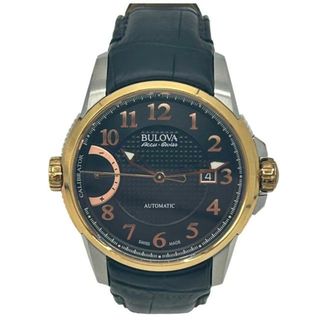 ブローバ(Bulova)のBULOVA(ブローバ) 65B154 アキュトロン キャリブレーター 自動巻き ステンレススチール×レザー (文字盤：ブラック×ローズゴールド) 【Aランク】【中古】(腕時計(アナログ))