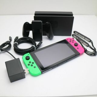 ニンテンドースイッチ(Nintendo Switch)の超美品 Nintendo Switch ネオングリーンネオンピンク  M888(家庭用ゲーム機本体)