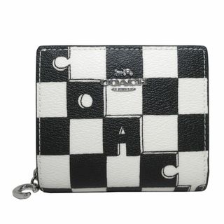 コーチ(COACH)の【新品】コーチ 財布 二つ折り財布(小銭入れあり) CT217 COACH スナップ ウォレット・チェッカーボード PVC プリント ミニ財布 アウトレット レディース(財布)