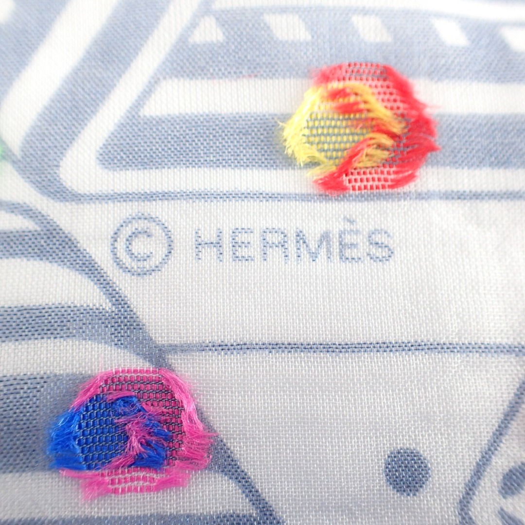 Hermes(エルメス)のエルメス 【新品同様】23SS H033867S 01 SANGLES EN ZIGZAG カレ60 ジグザグのサングル レインボードット レディースのファッション小物(バンダナ/スカーフ)の商品写真