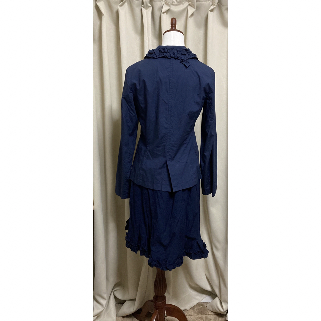JaneMarple(ジェーンマープル)のジェーンマープル　スーツ　スカート　ジャケット　ネイビー　フリル レディースのレディース その他(セット/コーデ)の商品写真
