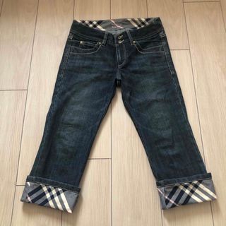 バーバリーブルーレーベル(BURBERRY BLUE LABEL)のバーバリー　ブルーレーベル　デニム　パンツ　７部丈　インディゴ　サイズ25(デニム/ジーンズ)