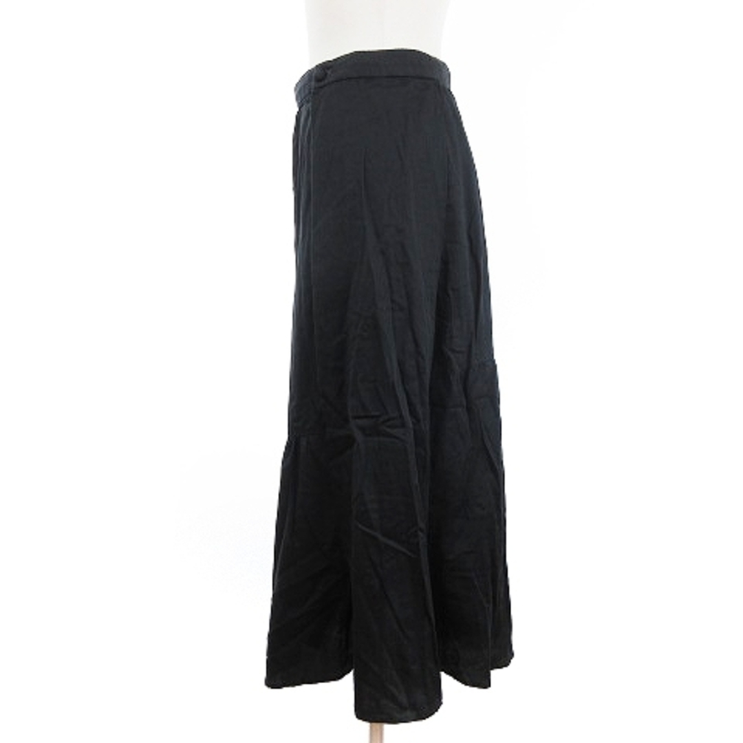 MACPHEE(マカフィー)のマカフィー アシンメトリースカート ラップ ロング 黒 36 M ■N0 レディースのスカート(ロングスカート)の商品写真